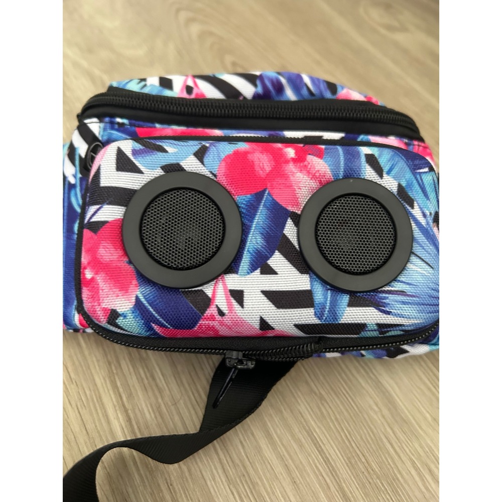 JammyPack Bluetooth Speaker Fanny Pack Tropical Flamingo Floral Waist Bag New